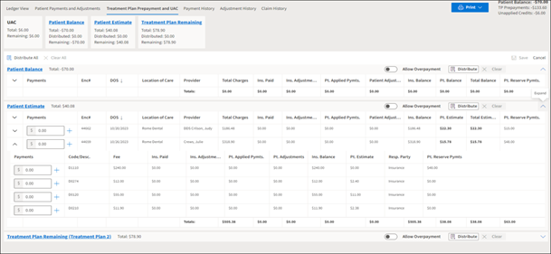 Add Unapplied Credit with yellow highlight box around the Notes text and the Save button.